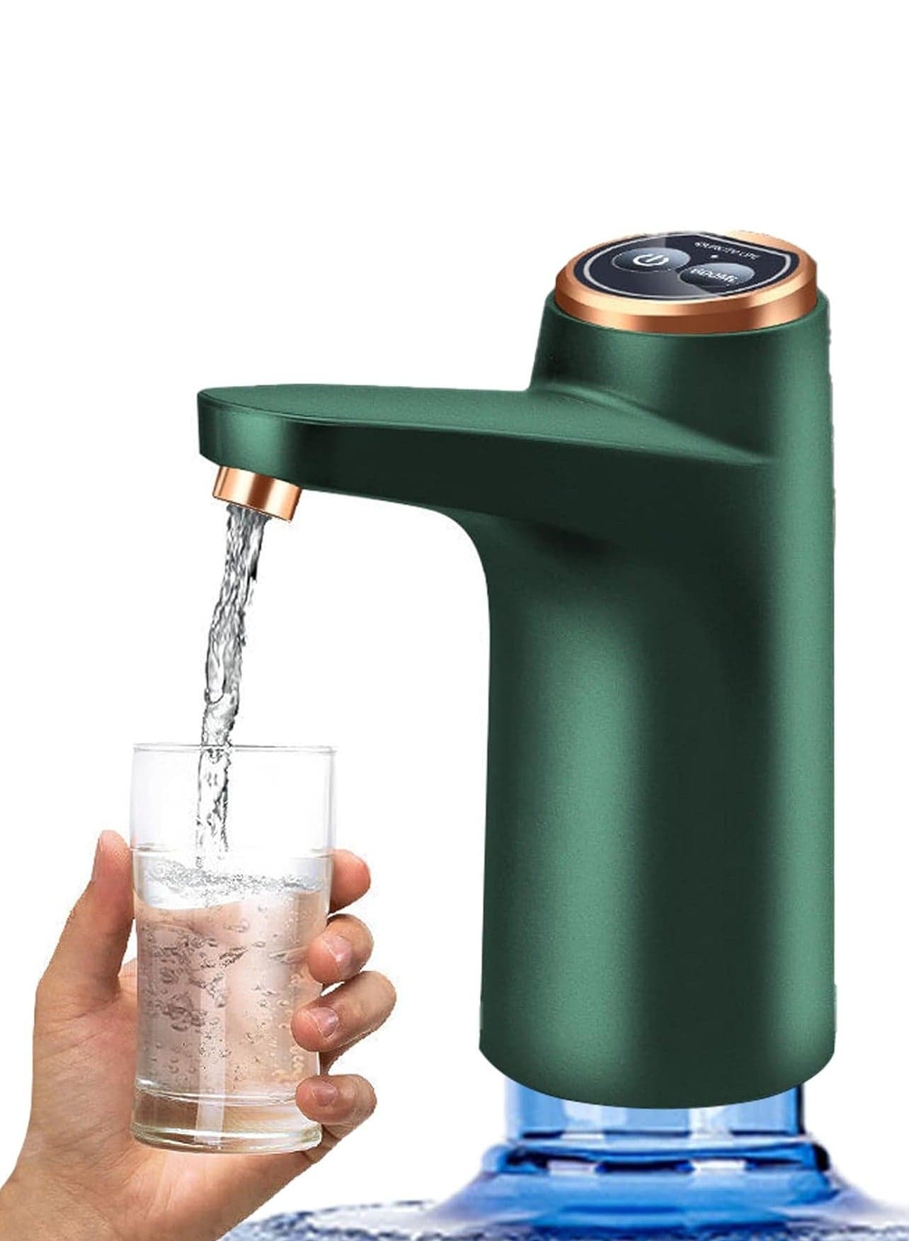 Water Bottle Pump for 5 Gallon Water Bottle Dispenser Pump SystemUSB Charging Automatic Drinking Water Pump Portable Electric Water Dispenser (Green)