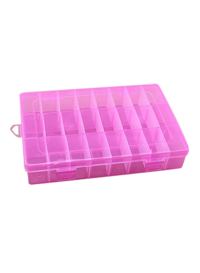 24 Compartments Plastic Box Jewelry Bead Storage Container
