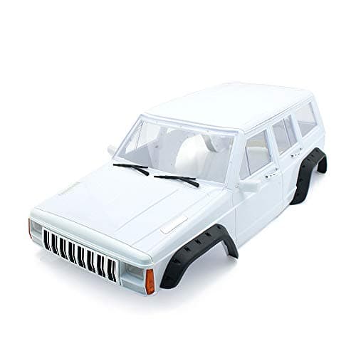 RC Car Hard Body Shell Kit,313mm Wheelbase Cherokee Body Car Shell for 1/10 RC Crawler Axial SCX10 & SCX10 II 90046 90047 TRX4 Kit (White)