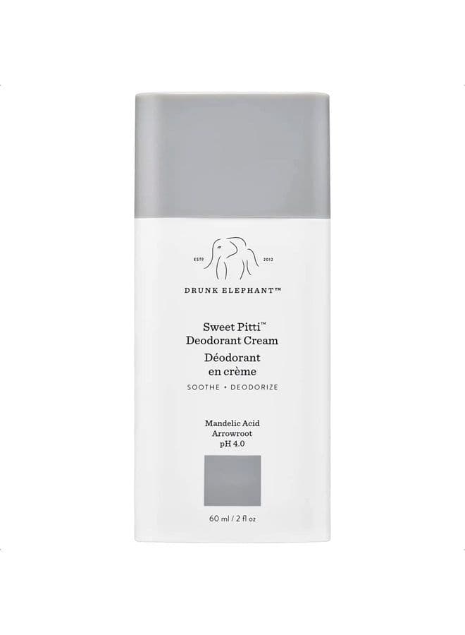 Sweet Pitti Deodorant Cream. Soothing and Moisturizing Underarm Deodorizing Cream (60 mL / 2 Fl Oz)