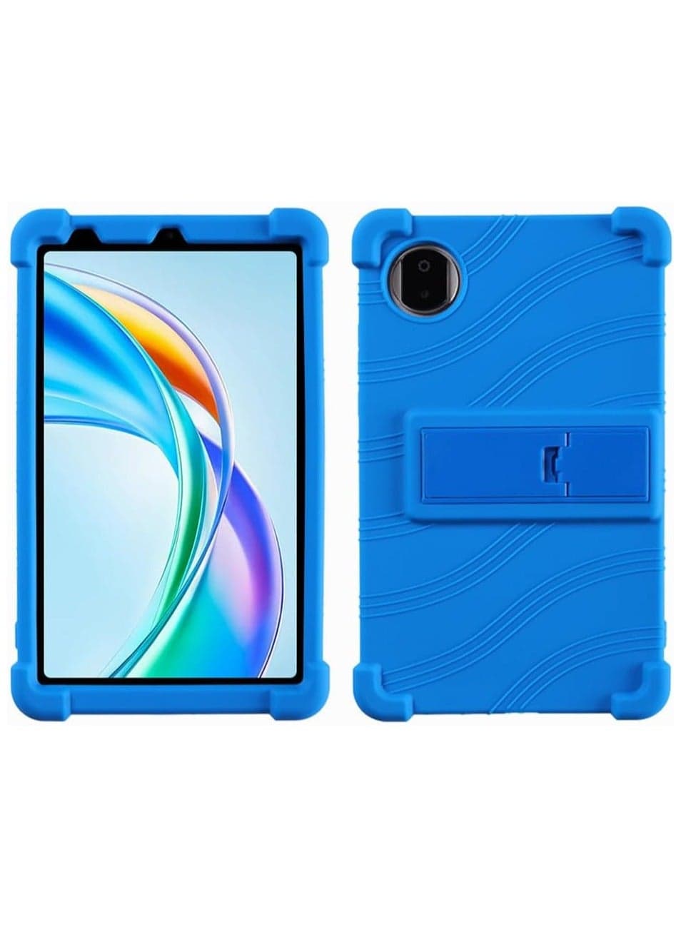 Kids Case Compatible with Honor Pad X7 8.7 inch 2025 Tablet 4 Corners Thicken Soft Silicone Case Shockproof Cover with Multi-Angle Stand
