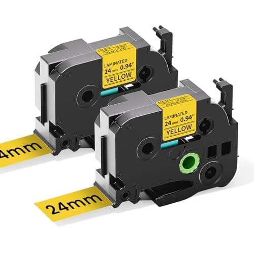 COLORTY Replacement for Ptouch Label Tape TZe-651 Black on Yellow 24mm for Brother Label Maker Tape 1 Inch TZ 24mm 0.94 Laminated Compatible with Brother PT-D600 PT-P710BT PT-P750W