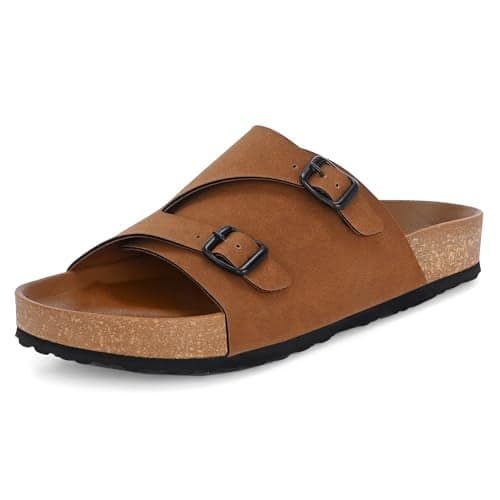 Centrino Mens Cushion Sliders/Slippers | PU Padding on the Footbed | Bounce Back Technology | Comfortable & LightWeight | Stylish & Everyday Flip Flops for Gents 6866-2_BROWN_8