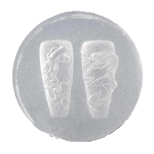 Dragon Silicone Nail Carving Moulds Snake Stamping Stencils Nail Art Epoxy Resin Molds for DIY Home Decoration