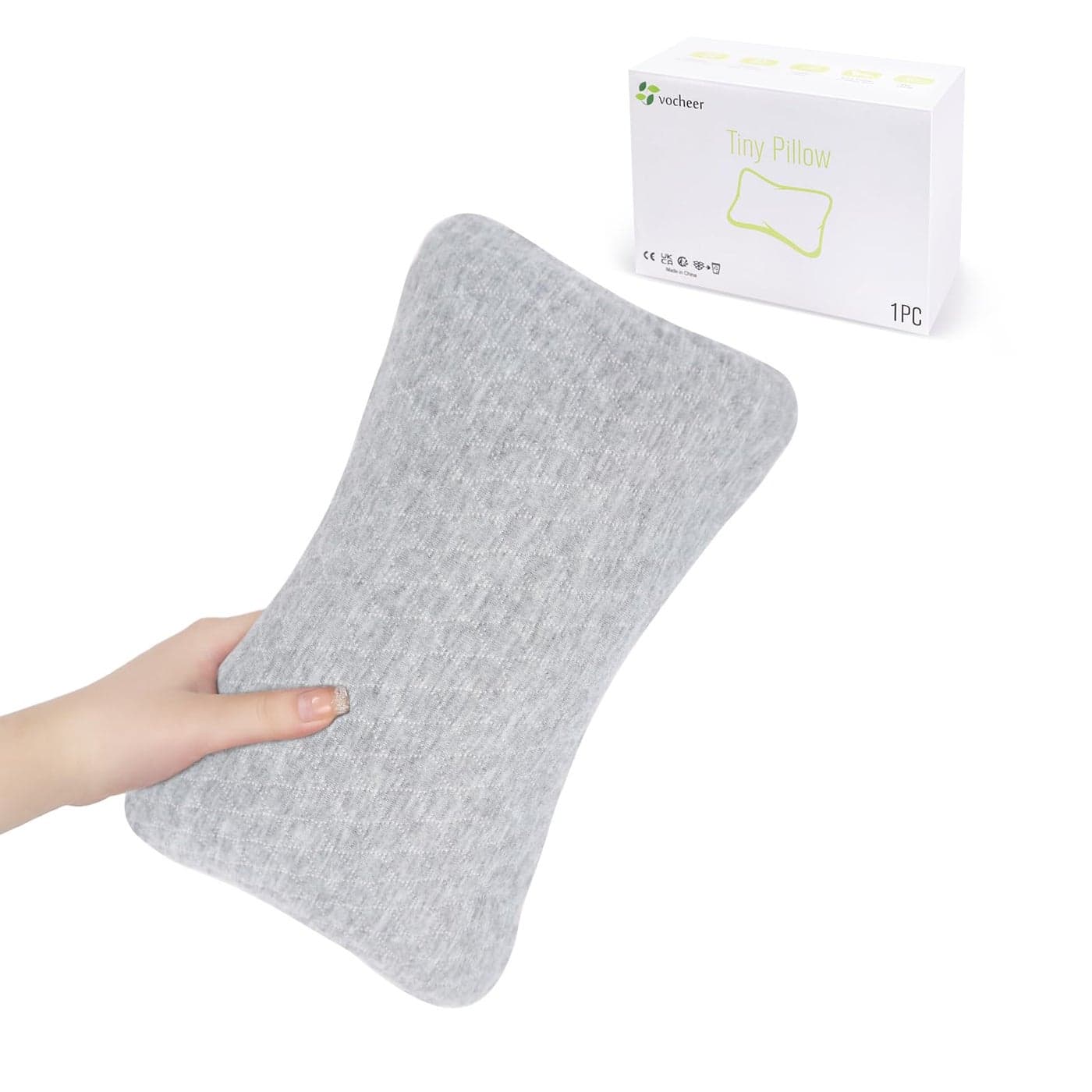 vocheer Small Pillows for Sleeping 11x 7 Mini Travel Pillow Tiny Pillows for Neck Wrist Lumbar and Knee Pets Pillow Cotton Machine WashableLight Grey1PC