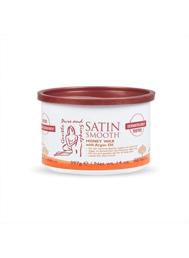 Satin Smooth Honey Hair Removal Wax with Argan Oil 14oz.