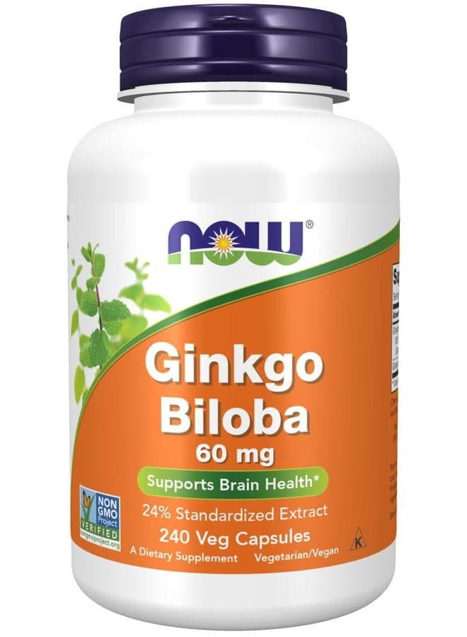 Now Foods, Ginkgo Biloba, 60 mg, 240 Veg Capsules