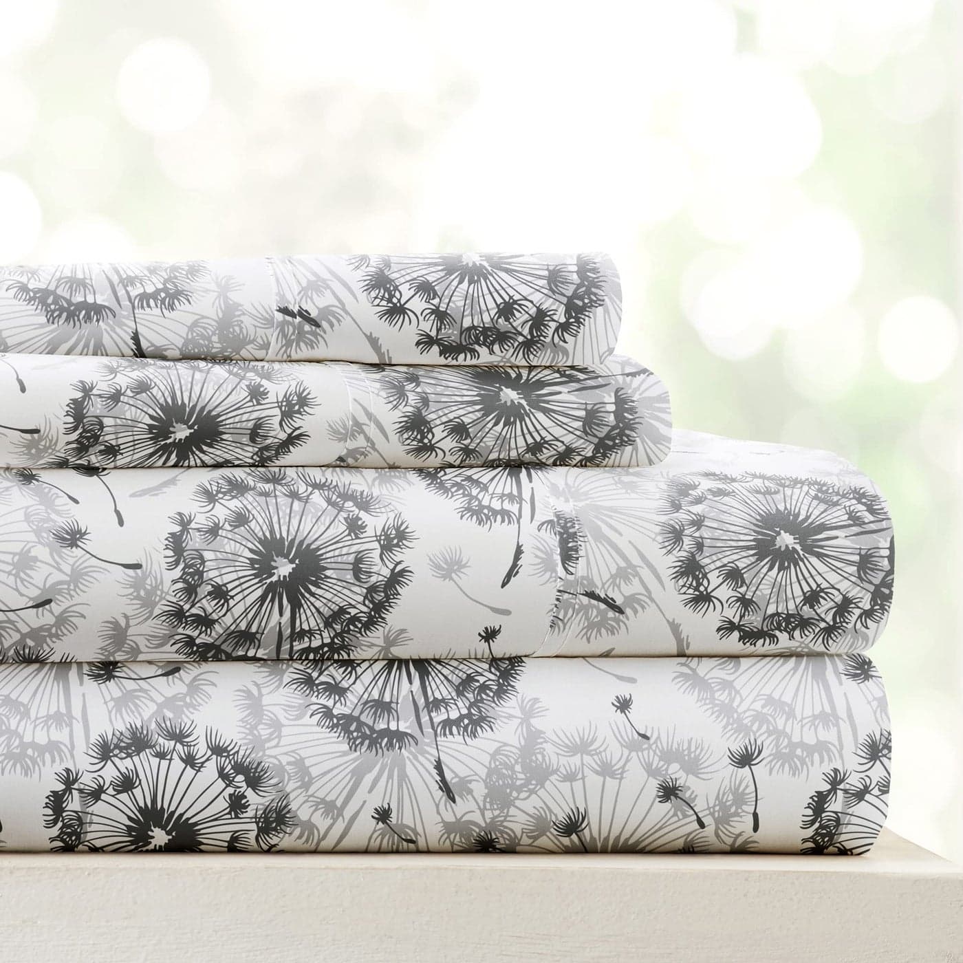 Linen Market 4 Piece Queen Bedding Sheet Set Light Gray Floral Sleep Better Than Ever with These UltraSoft Cooling Bed Sheets for Your Queen Size Bed Deep Pocket Fits 16 Mattress
