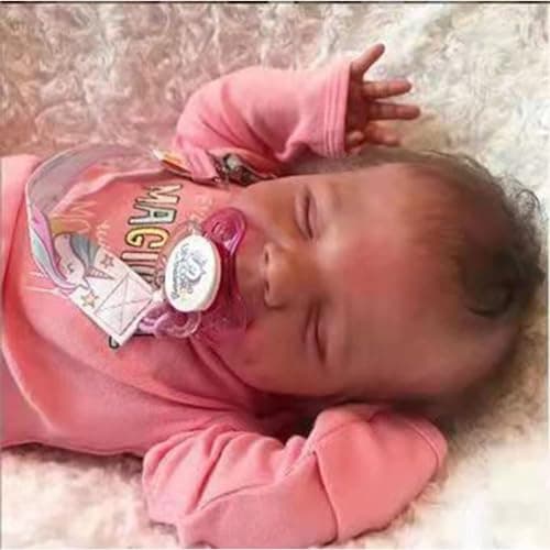 Zlgkjk Reborn Baby Dolls Girl 18 Realistic Newborn Dolls with Soft Vinyl Silicone Full Body Lifelike Sleeping Baby Dolls for Girls Real Life Baby Doll Gift Set for 3 Year Old Kids
