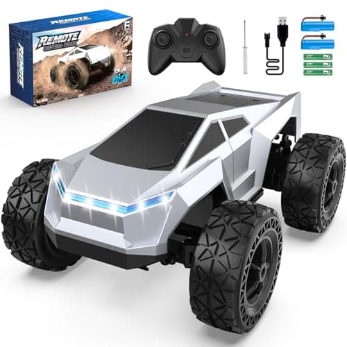 Hepoasky 118 Scale Remote Control Car Truck 24GHz AllTerrain RC Car Toy with LED Lights Boy Toys Monster RC Trucks Birthday Gifts for 4 5 6 7 8 9 10 Year Old Boys Age 46 68 812