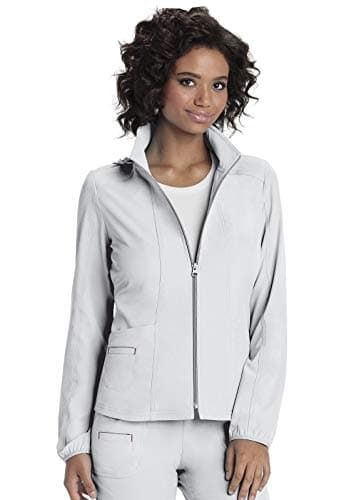 HeartSoul Women's Break On Through in Da Hood Warm-Up Jacket, White, Small
