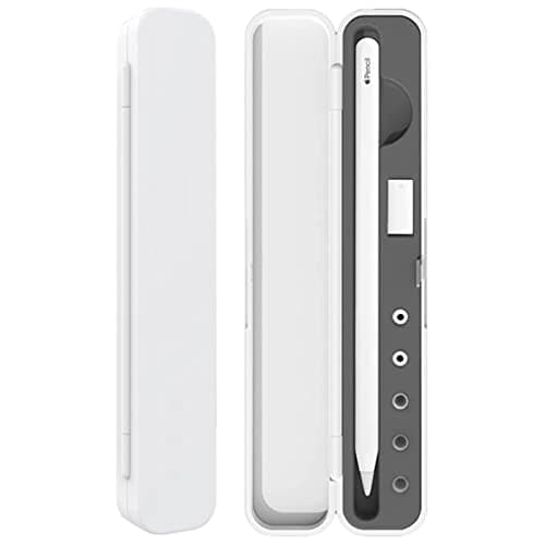 ZORBES® Carrying Case for Apple Pencil 2nd Gen /1st Generation Organizer Box for Apple Pencil,Case iPencil,Pen Tip Pen Tip Cover and Adapter Grey(Pen and Accessory Not Included)