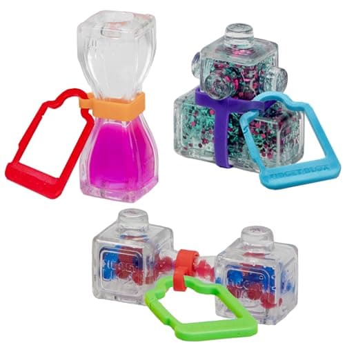 Goliath Fidget Blox 3 Pack with Backpack Clip Exclusive Sound Touch Vision Sensory Fidget Toys from The Makers of Jelly Blox Safe Reliable Ages 5