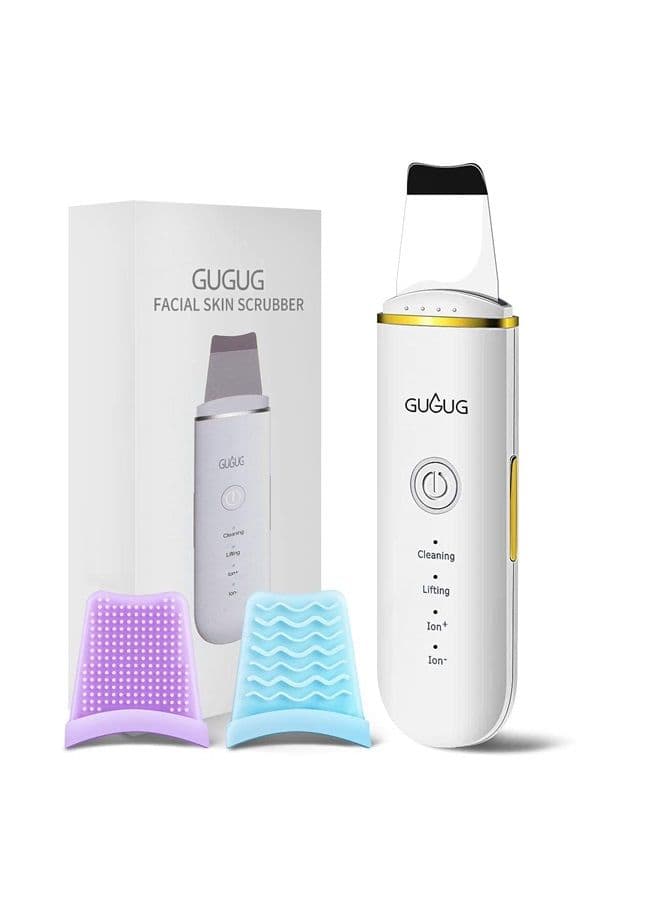 Skin Scrubber Face Spatula, Skin Spatula Pore Cleaner Blackhead Remover Tools for Facial Deep Cleansing-4 Modes,White