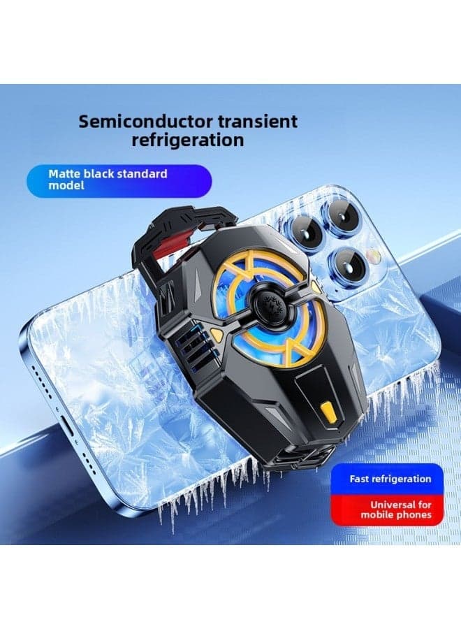 Mobile Phone Radiator Frozen Semiconductor Refrigeration Cooling Back Clip Chicken Game Live Artifact Electronic Competition Universal-Color:J20 Radiator-black And Yellow