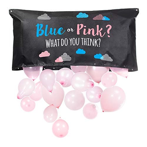 Pop Fizz Designs Gender Reveal Balloon Drop Bag Blue or Pink