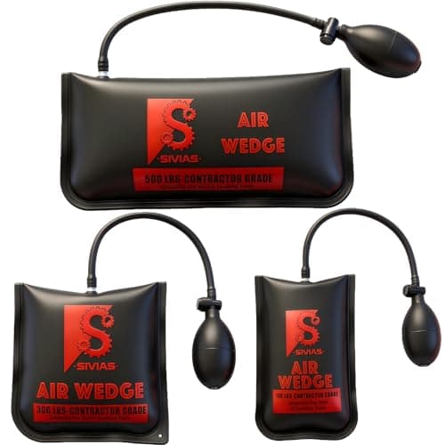 Air Wedge Shim 3 Sizes Commercial Inflatable Air Pump Wedge Bag Tool Air Bag Tool for Variety of JobsProfessional Leveling Kit Alignment Tool Maximum 500LB Rating