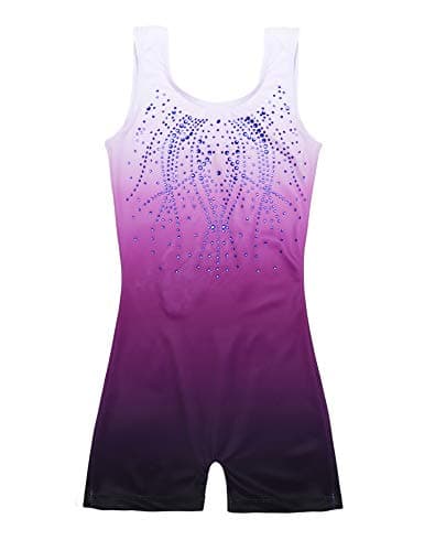 Zaclotre Kid Girls Gymnastic Leotard Sparkly Shiny Diamond Ballet Dance One Piece Outfit