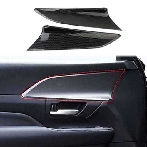 crosselec Carbon Fiber Style Interior Door Panel Trim Cover Accesssories for Toyota Grand Highlander 20242025