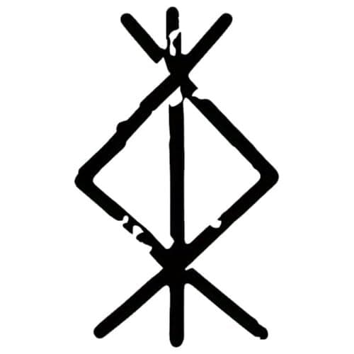 2PCS Protection Rune Viking Vinyl Decal 35x59 Waterproof Sticker for Car Laptop Grimoire Spiritual Symbol Decorative Emblem AZ10 Black