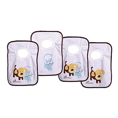 Dreambaby Terry Cloth Cotton Pullover Baby Bibs for Teething Feeding and Drooling - Super Absorbent & Extra Soft - Machine Washable for Easy Cleaning - Pets