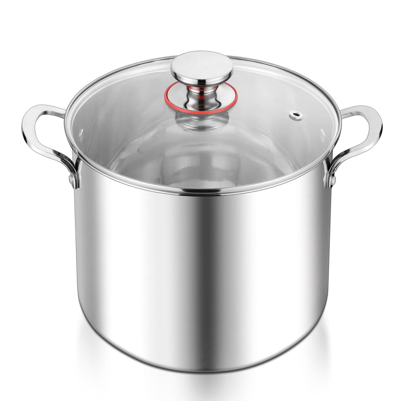 Efar 12Quart Stock Pot 1810 Stainless Steel Stockpot with Lid for Cooking Simmering Soup Stew Heavy Duty Cookware Works wInduction Nontoxic Corrosion Resistant Dishwasher Safe