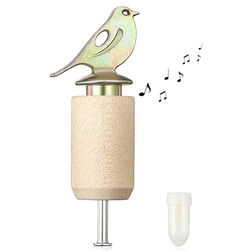 Dreyoo Bird Whistle Call with Rosin, Zinc Alloy & Wooden Birds Caller for Outdoor Birds Watching, Nature Play and Gifts for Bird Lovers(Wood Color)