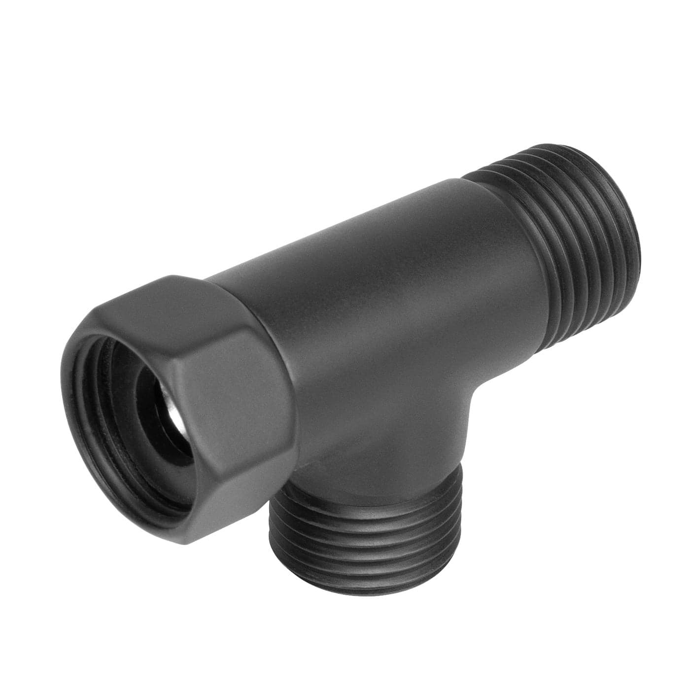 NearMoon Solid Brass G12 3 Way Diverter Valve Hose Fitting Tee T Shape Adapter Connector for Angle Valve Hose Bath Shower Arm and Toilet Bidet Sprayer Faucet Matte Black