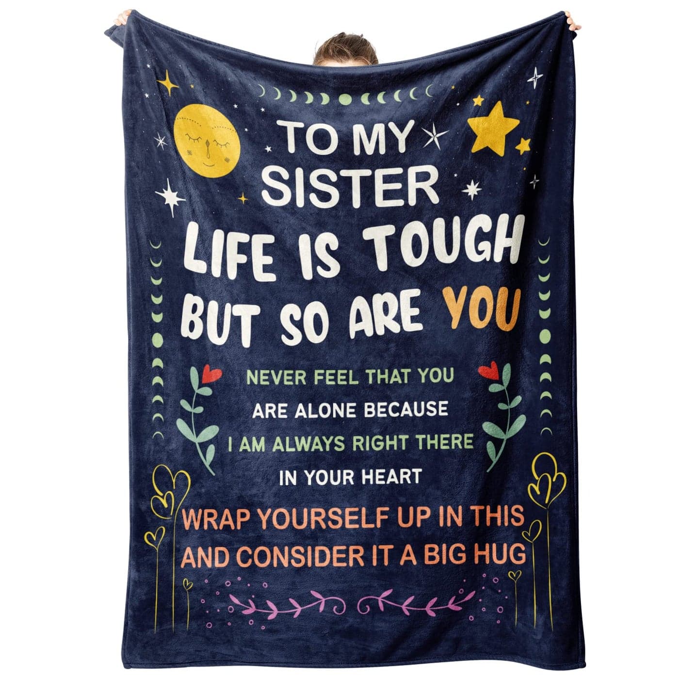 Niyewsor Sister Gifts Blanket Sister Birthday Gifts Sisters Gift from Sis Gift for BigLittle Sisters on Graduation Mothers Day Chrismtas to My Sis Soft Throw Blanket 60 x 50