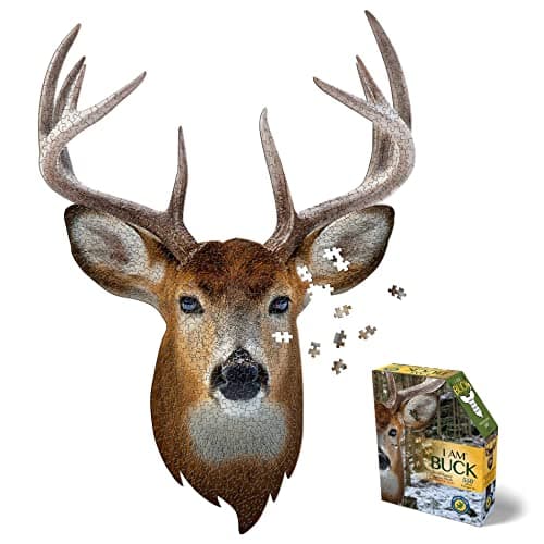 Madd Capp Puzzles I AM Buck 550 pieces Animal Shaped Jigsaw Puzzle
