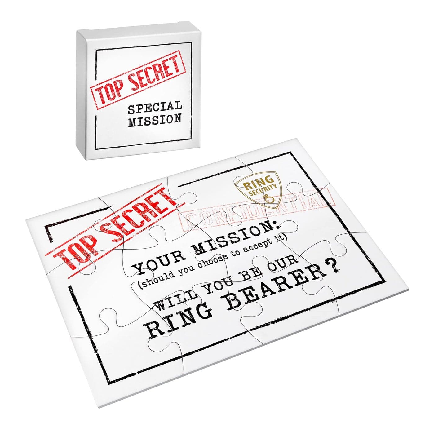Lillian Rose Gift Will You be Our Ring Bearer Puzzle One Size White