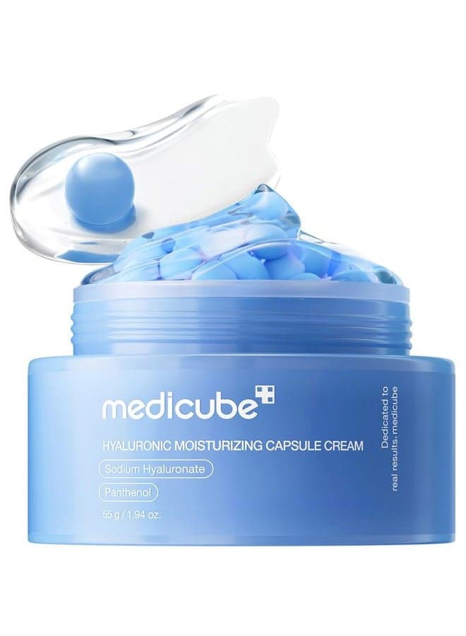 Capsule Cream with Hyaluronic Acid | 120H Lasting Hydration, Barrier Care, Calming Daily Facial Moisturizer For All Skin Types | Panthenol & Ceramides | Korean Skincare, 1.94 oz