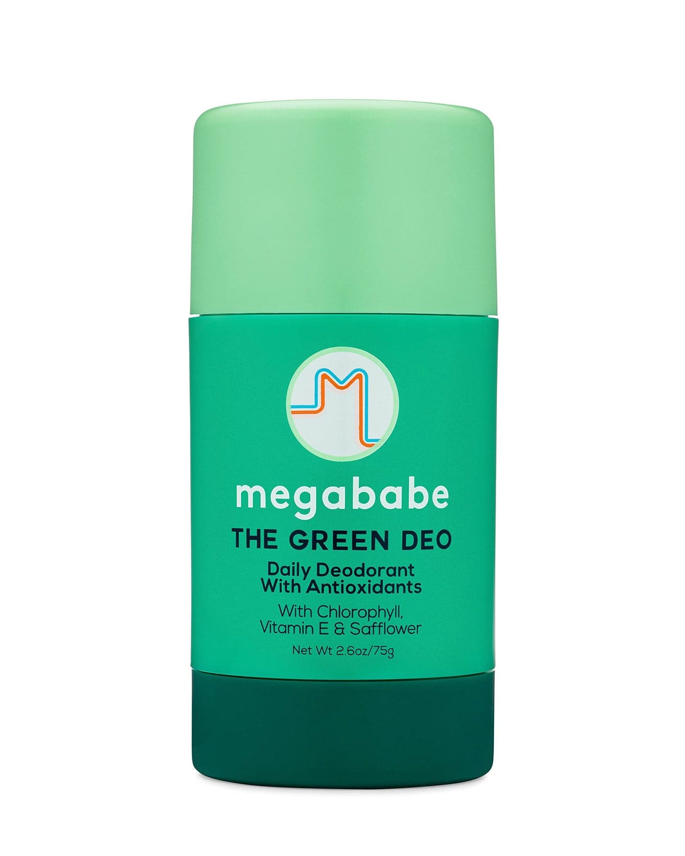 Megababe Daily Deodorant The Green Deo with AntiAntioxidants AluminumFree Solid All Natural Geranium Lemon Free from Parabens Sulfates Phthalates 26 oz