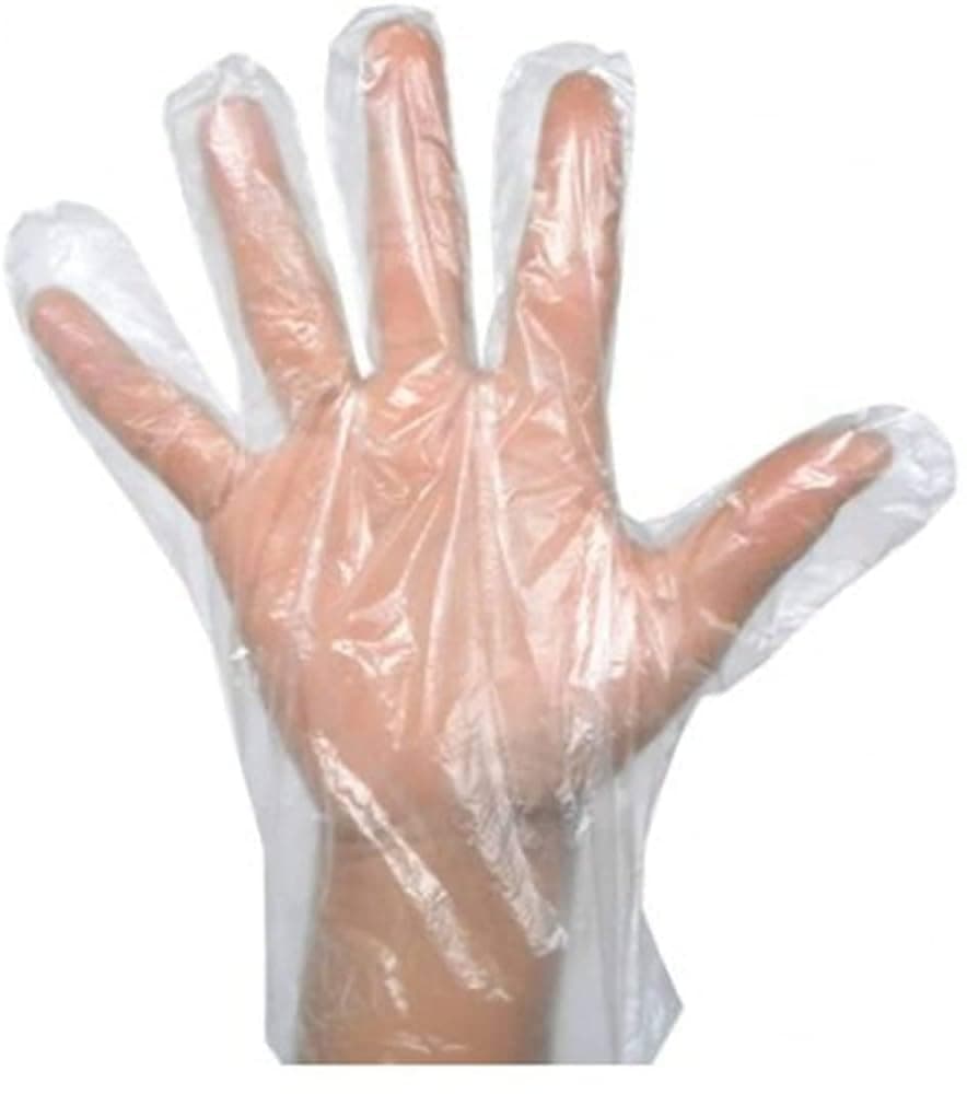bvslf 200 pcs Transparent Reusable Disposable Gloves, Transparent & Disposable Gloves, Universal Size, Hand Gloves for Cleaning, Cooking, Washing, Serving & Handling Food