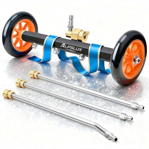 Pressure Washer Accessories Undercarriage Pressure Washer Undercarriage Cleaner Attachment 16 Inch Water Broom Pressure Washer Under Car Cleaner with 3 Extension Wands 4000 PSI