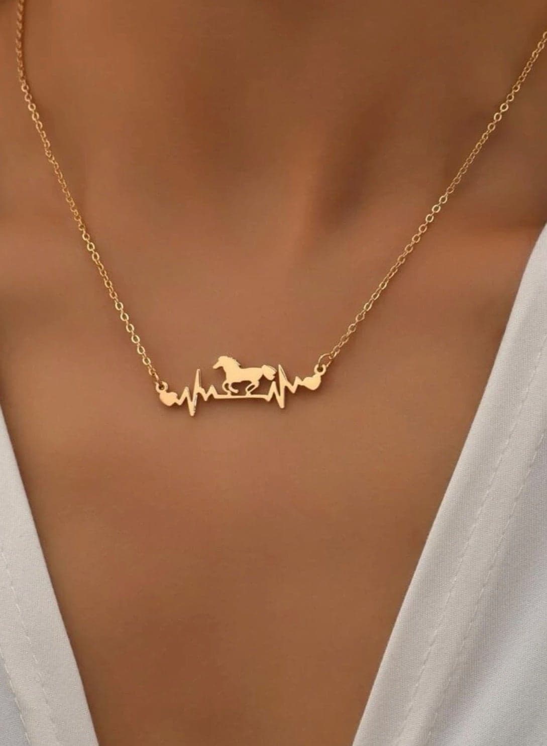 Elegant Stainless Steel Rose Gold Plated Necklace For Women