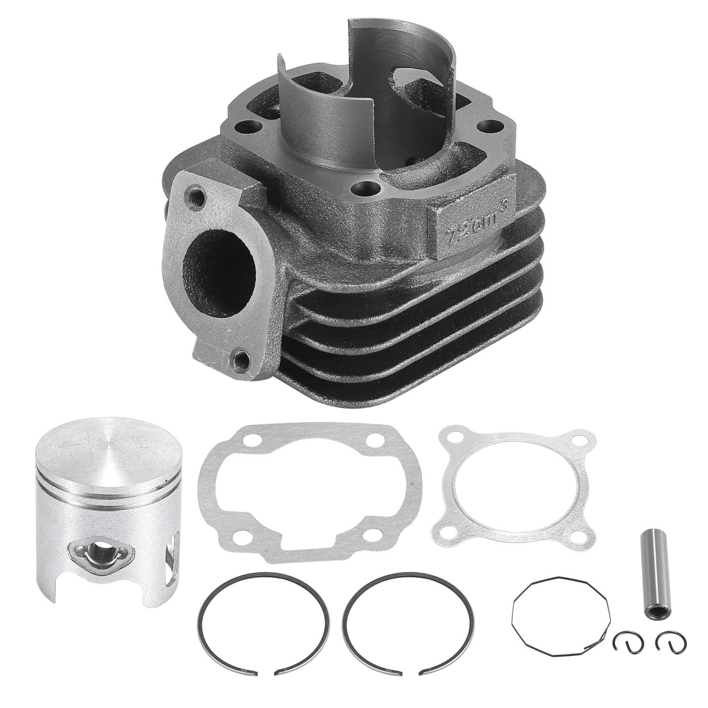 Motoforti Racing Scooter Cylinder Big Bore Kit with 10mm Piston Pin for Yamaha Jog Zuma 2 Stroke 50cc for Minarelli 1E40QMB Engine 70cc