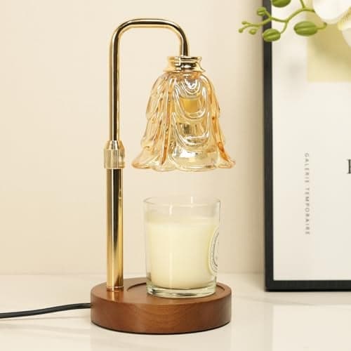 SupBri Tulip Candle Warmer Lamp Adjustable Height Dimmable with Timer Mom Womens Gifts for Birthday Home Decor Aesthetic Gold