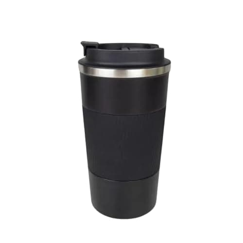 Natkam Travel Coffee Mug | Insulated Tumbler with Spill Proof Lid for Hot and Cold Drinks | Ideal for Office, Car, Travel, Gym. (Black)
