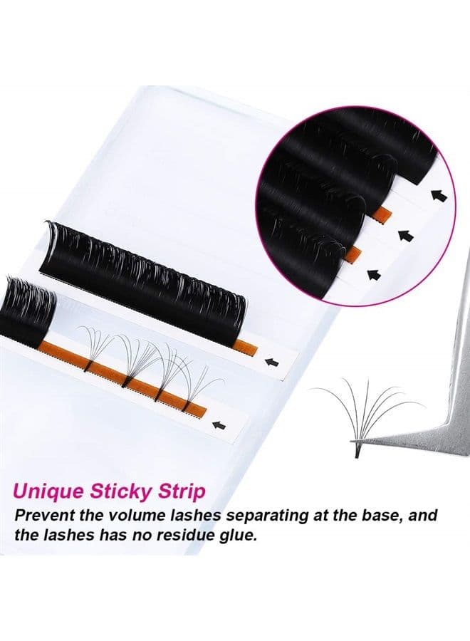 Lash Extension Easy Fan 0.03-0.10mm C D DD L Curl 8-30mm Length Volume Lash Extensions Self Fanning Eyelash Extensions Russian Lashes (0.03-C, 13-16mm Mix)