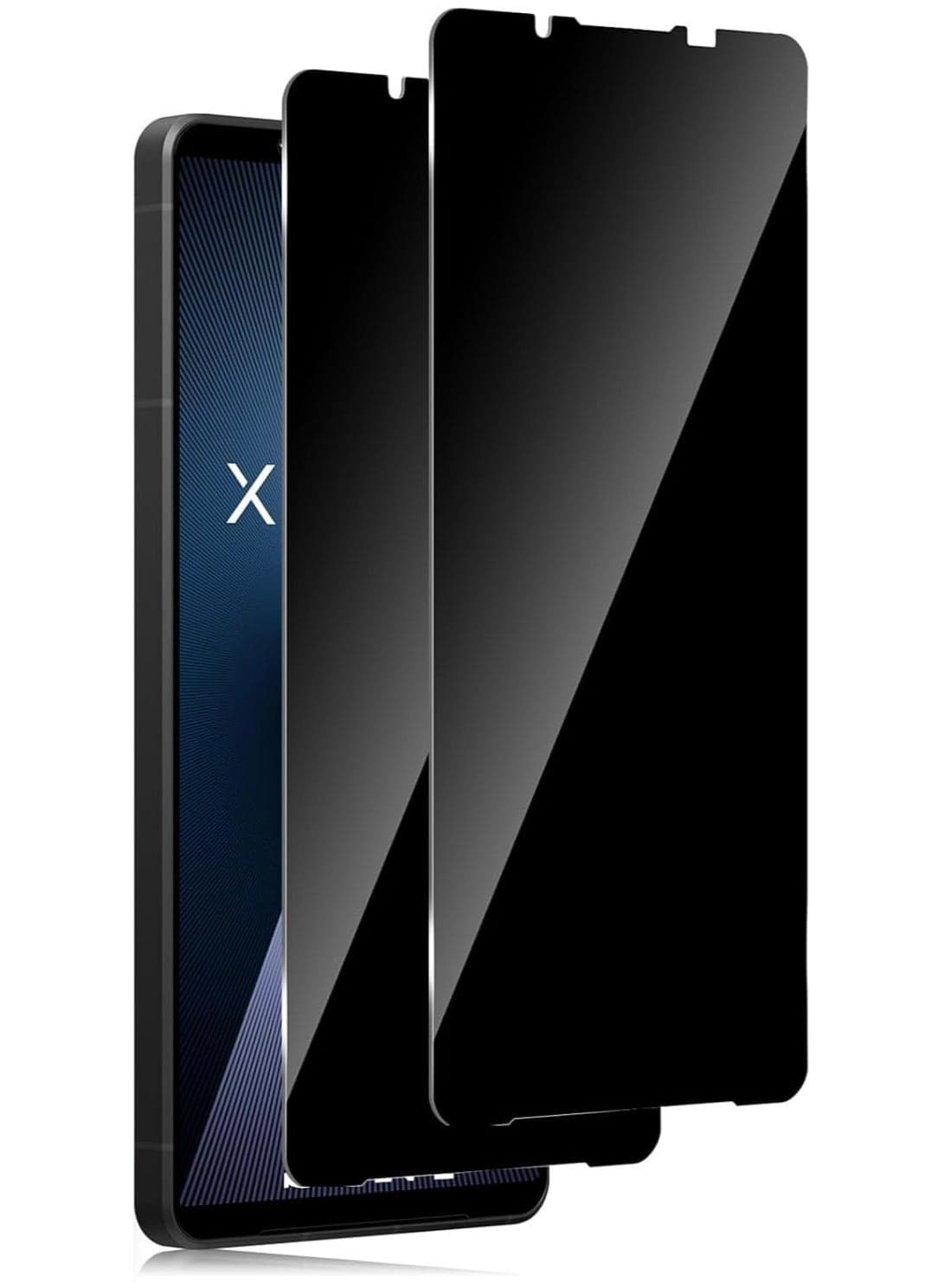 【2 Pack】 Privacy Tempered Glass Compatible with Sony Xperia 1 VII (7th Gen) 2025, Anti-Spy Screen Protector, 9H Hardness Anti-Scratch, Bubble-Free Tempered Glass