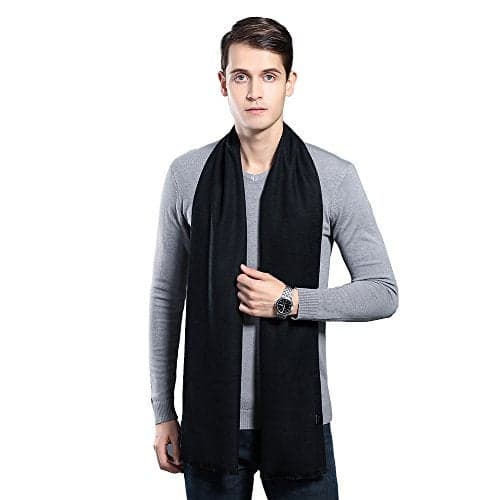 OHAYOMI Mens Scarves Winter Warm Fashion Formal Classic Long Soft Scarf for Men Holiday Gift