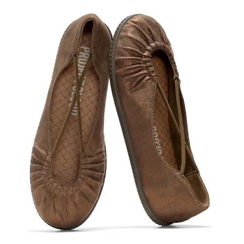 Project Cloud Ballet Flats for Women Comfortable Womens Shoes with Memory Foam Insole & MicroSuede Upper - Mary Jane Shoes Women Footwear - Lightweight Ballerina Womens Flats (Cheers, BRZ,5.5M)