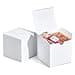 MESHA 4x4x4 White Gift Boxes 50 PC Bulk Small Gift Box with Lids Kraft Paper Boxes for Presents White Bridesmaid Proposal Box for Packaging