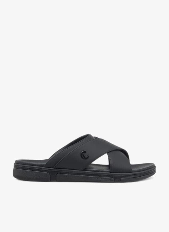 Men's Cross Strap Slip-On Sandals — 41 EU