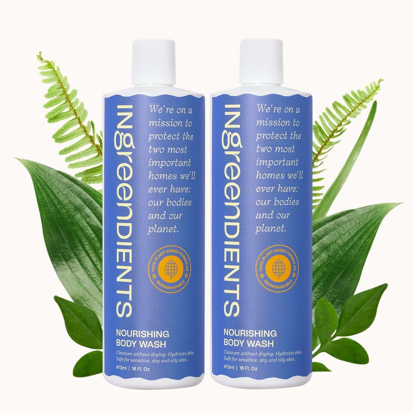 Natural Body Wash With Organic Ingredients Moisturizing For Dry and Sensitive Skin Vegan Cruelty Free Sulfate Free Betaine Free 2 x 16 FL Oz