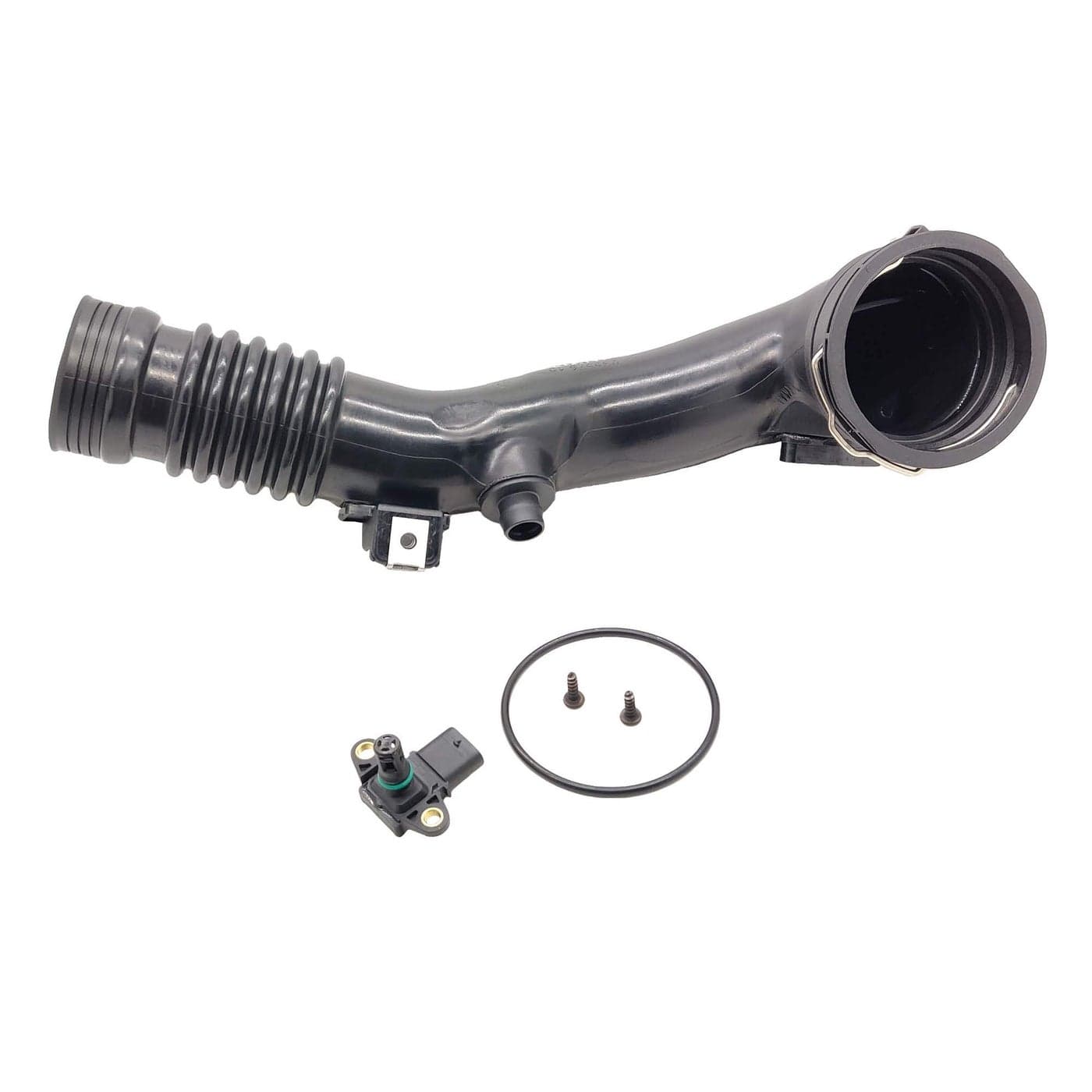 OKAY MOTOR Air Turbo Induction Pipe Rear Duct wSensor for 20112017 BMW 535i 640i 740i X5 X6 30L N55 13717609811 13717609811
