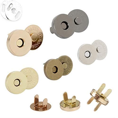 DIY Crafts Pack 10 Pcs, Antique Bronze, Magnetic Snap Fasteners Clasps Buttons Handbag Purse Wallet Craft Bags Parts Accessories Pick Co (Pack 10 Pcs, Antique Bronze)