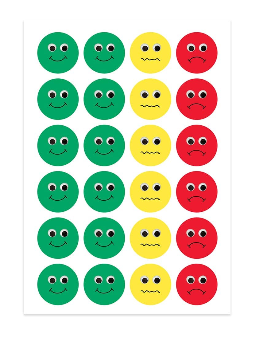 Hygloss Products Visual Behavior Stickers Incentive Sticker for Students Kids Fun Traffic Light Colors Red Yellow Green 1 Sticker 20 Sheets 480 Stickers Per Pack