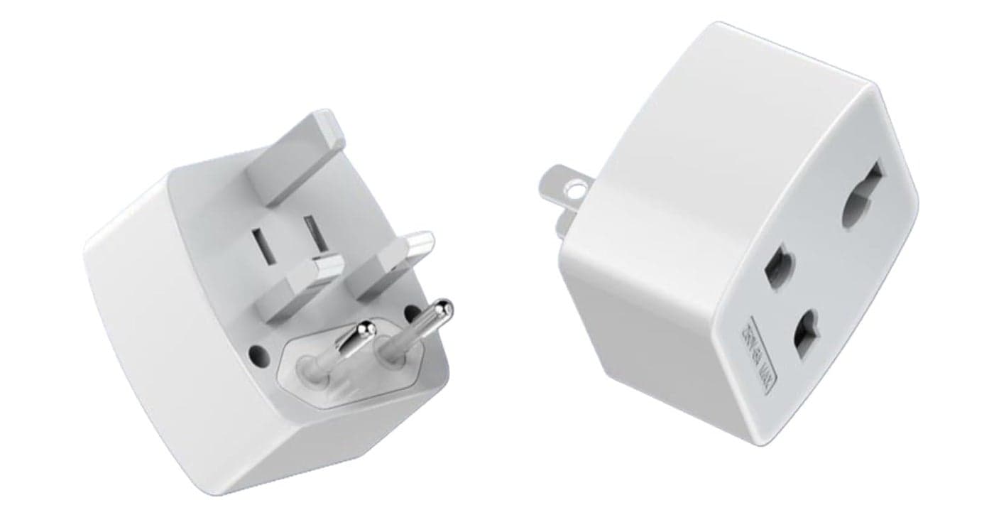 iCreator Universal Travel Adapter with Child Safety Shutter - Pack of 1 | Compact and Portable Worldwide Plug - Can Use Over 150 Countries, Including UK, Europe, USA - White
